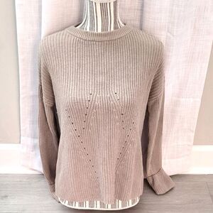 Magaschoni tan crew neckline oversized sweater size XS